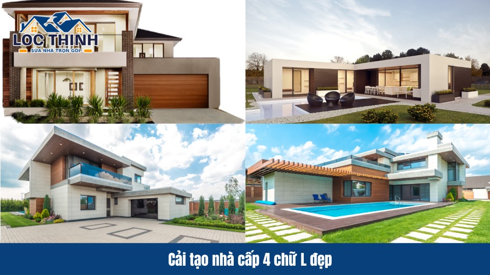 Cải tạo nhà cấp 4 chữ L đẹp
