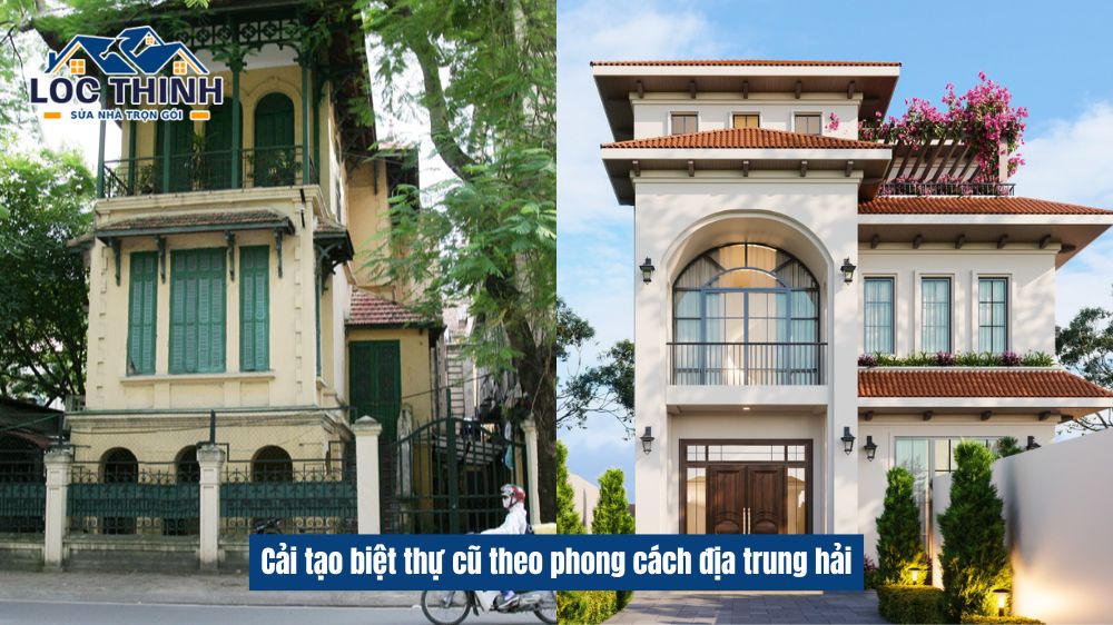 cai tao biet thu cu theo phong cach dia trung hai