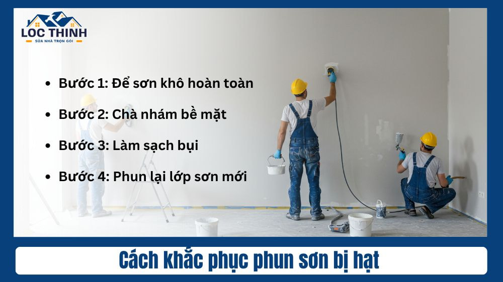 Cách khắc phục phun sơn bị nổi hạt